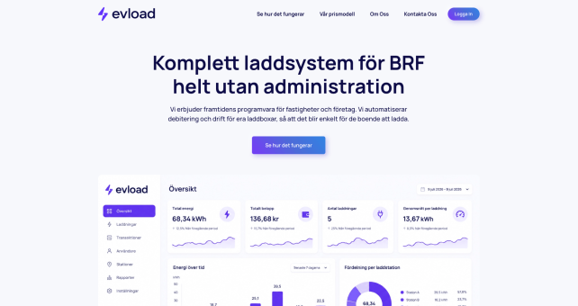 evoad appen -  laddsystem för BRF